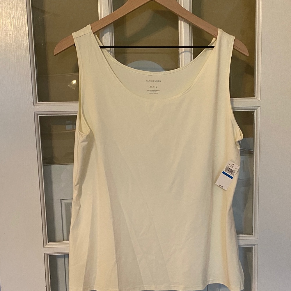 Van Heusen Women's Cream Tank Top